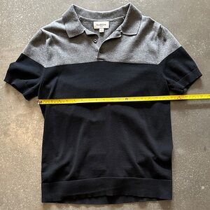 Goodfellow & Co Men's Gray and Black Polo Shirt